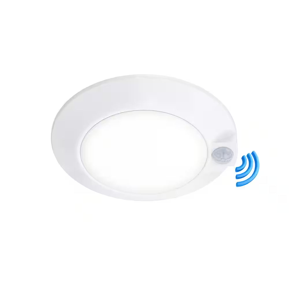 7.72 In. Integrated LED Flush Mount Indoor Motion Sensor Light 120-Volt CRI90 10-Watt 3000K, Closet Motion Sensor Light